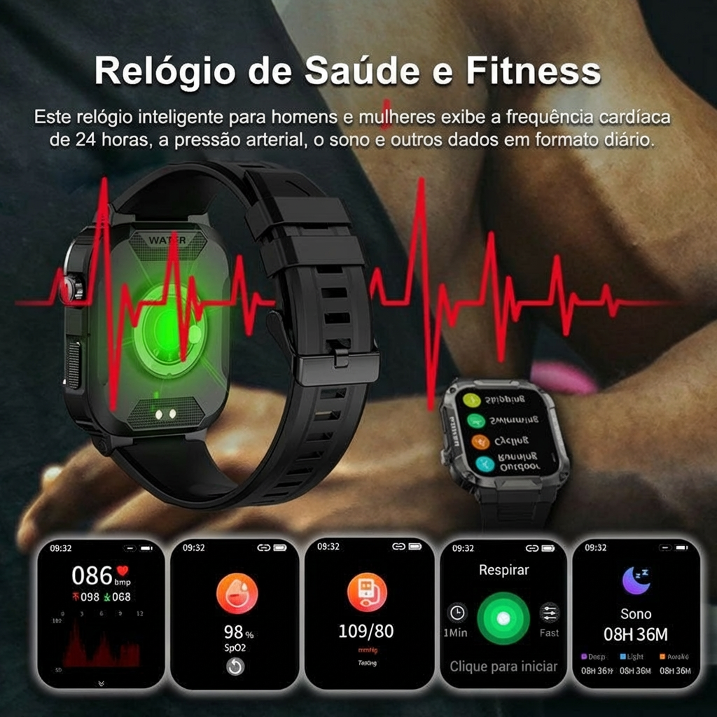Smartwatch Militar Premium 
