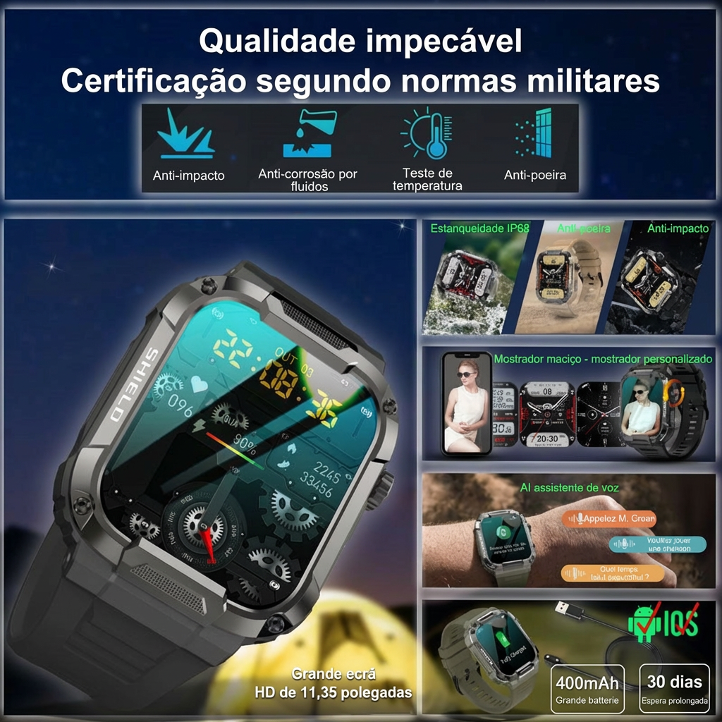 Smartwatch Militar Premium 